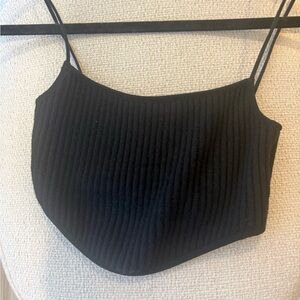 zara Black Ribbed Women's Top size small like new